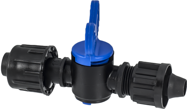 Conector cu robinet si garnitura pentru banda de picurare
