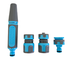Set duza cu debit reglabil + cuple rapide Hydro-Fix Soft-Touch