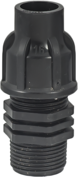 Racord filet exterior pentru tub de picurare, LDPE
