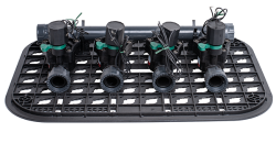 Kit 4 electrovalve cu racord olandez, colector si grila cutie electrovalva