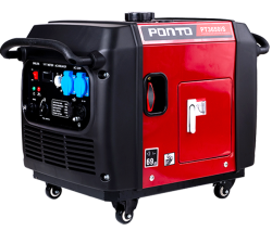 Generator pe benzina tip inverter Ponto, roti transport