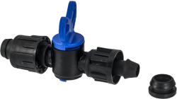 Conector cu robinet si garnitura pentru banda de picurare