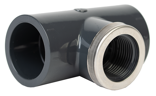 PLIMAT Teu lipire x lipire x FI cu inel ranforsat, din PVC