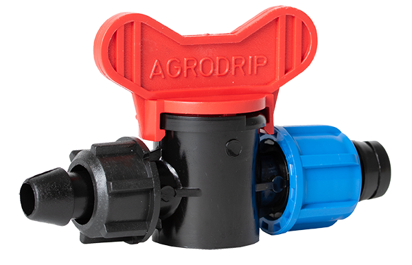 Conector cu robinet fara garnitura pentru banda de picurare