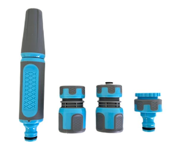Set duza cu debit reglabil + cuple rapide Hydro-Fix Soft-Touch