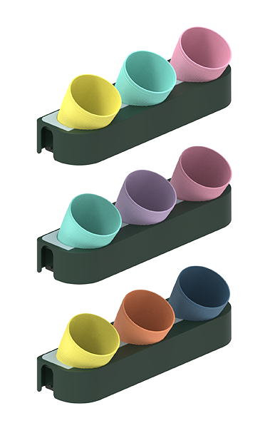 Watex gradina verticala, set complet de perete cu 9 ghivece colorate