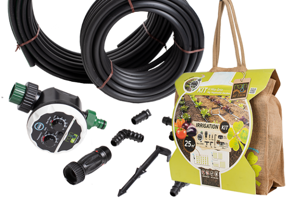 Kit irigare prin picurare My Farm Vegetable garden - a unei suprafete de maxim 25 m², cu programator Zero inclus